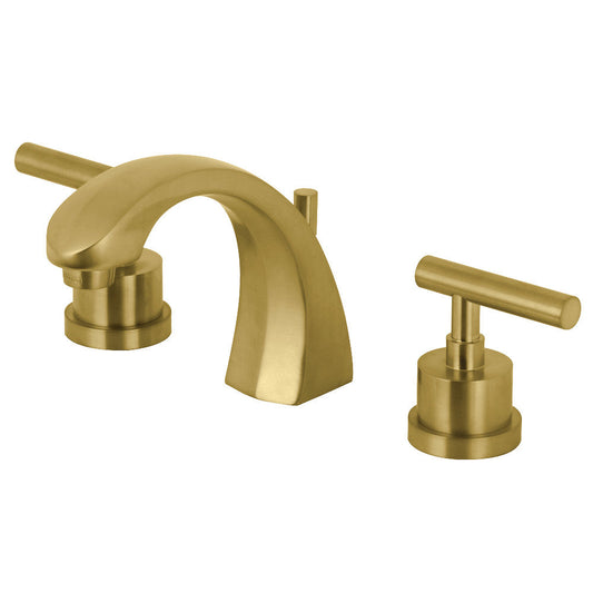 Manhattan Widespread Bathroom Faucet in Brushed Brass