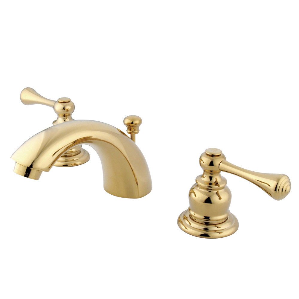 Vintage Mini-Widespread Bathroom Faucet in Polished Brass