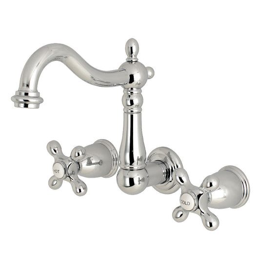 Heritage Wall-Mount Bathroom Faucet in Polished Chrome