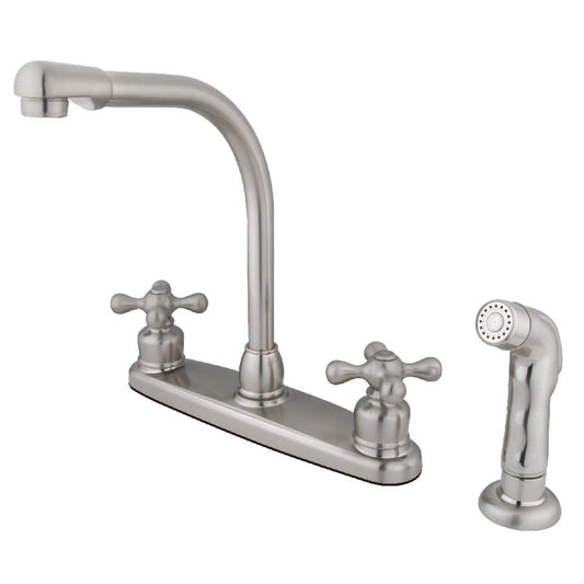 Victorian Centerset Kitchen Faucet in Brushed Nickel