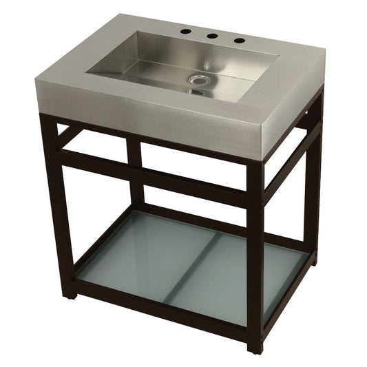 Kingston Commercial 31 Inch Console Sink in Oil Rubbed Bronze