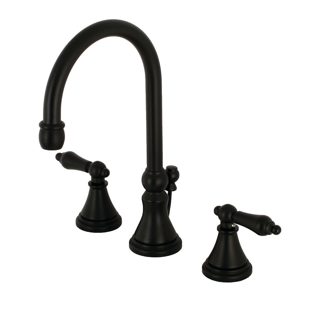Governor Widespread Bathroom Faucet in Matte Black