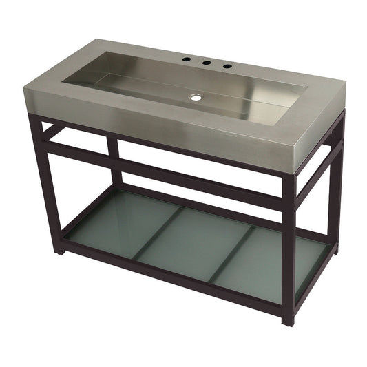 Kingston Commercial 49 Inch Console Sink in Oil Rubbed Bronze