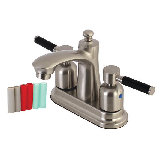 Kaiser 4 Inch Centerset Bathroom Faucet in Brushed Nickel
