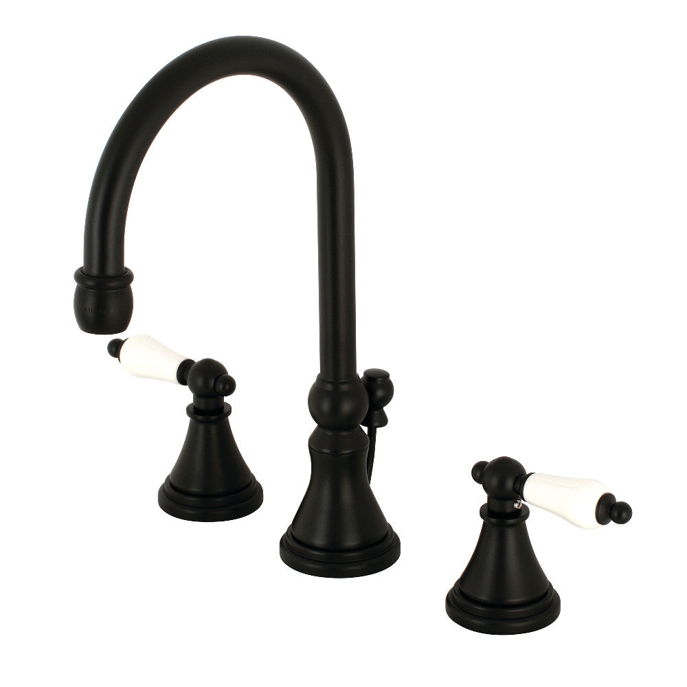 Governor Widespread Bathroom Faucet in Matte Black