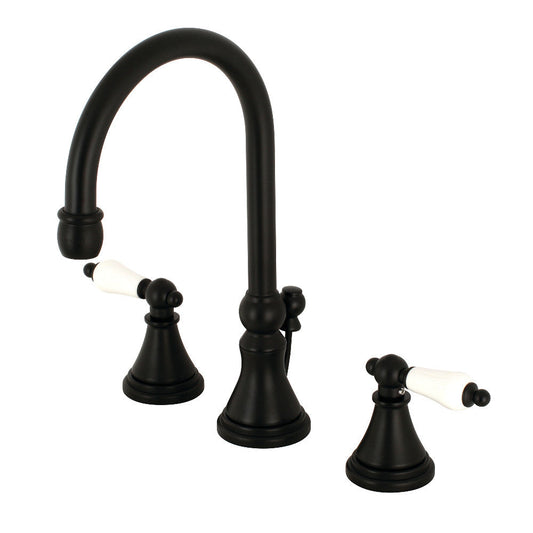 Governor Widespread Bathroom Faucet in Matte Black