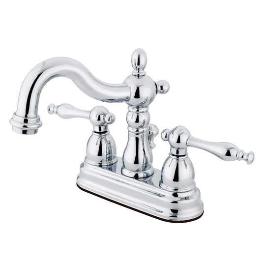 Heritage 4 Inch Centerset Bathroom Faucet in Polished Chrome