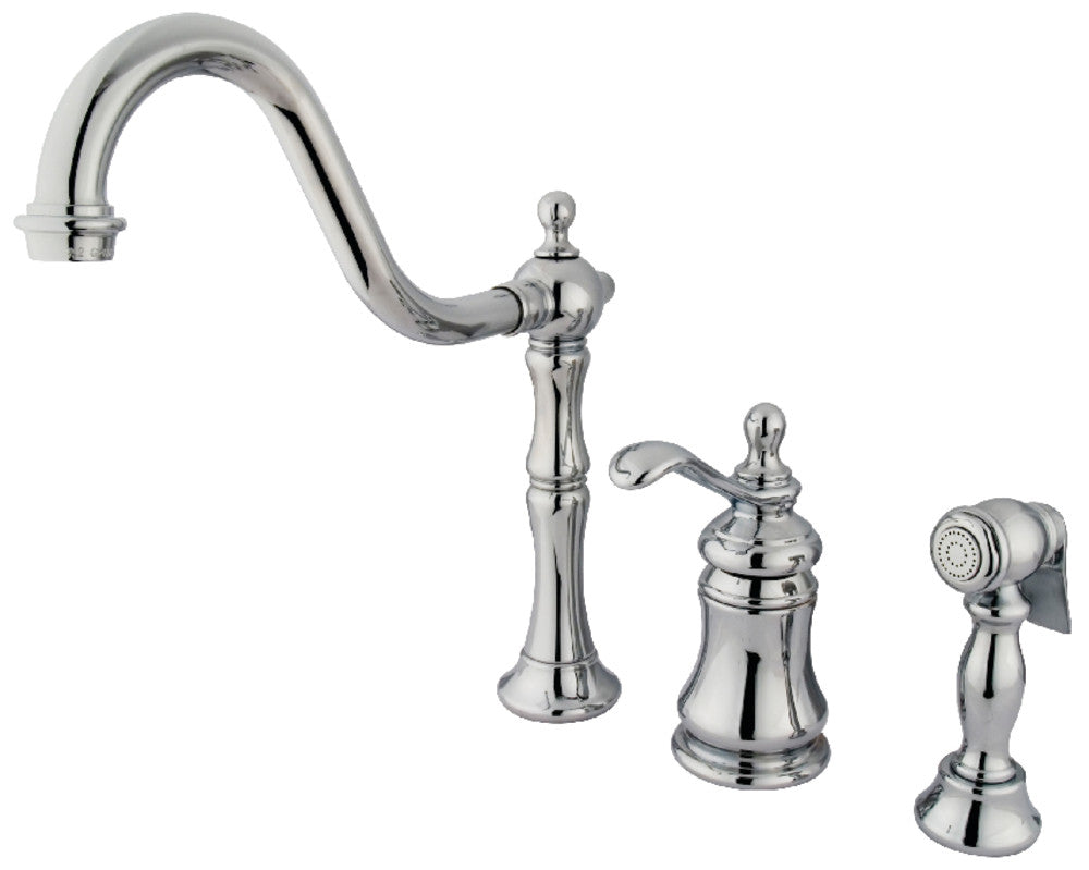 Templeton Widespread Kitchen Faucet in Polished Chrome