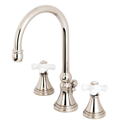 Governor Widespread Bathroom Faucet in Polished Nickel