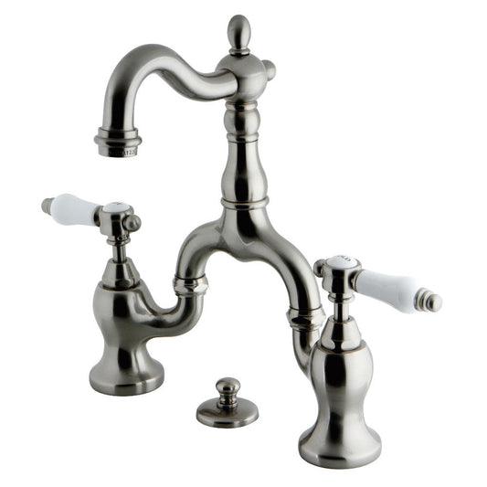 Bel-Air Bridge Bathroom Faucet in Brushed Nickel
