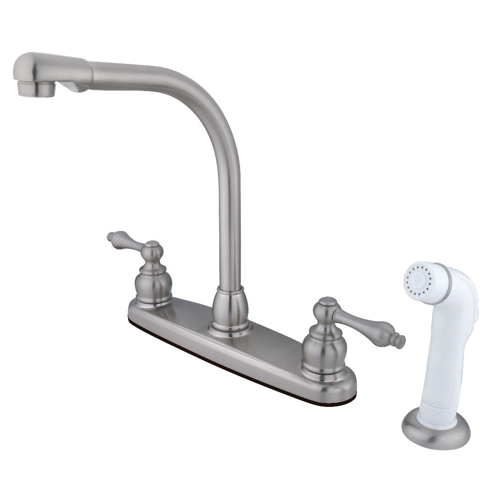 Victorian Centerset Kitchen Faucet in Brushed Nickel