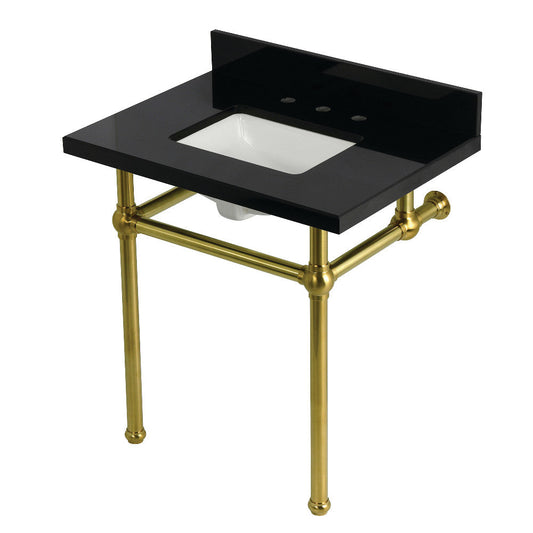 Templeton 30 Inch Console Sink in Brushed Brass