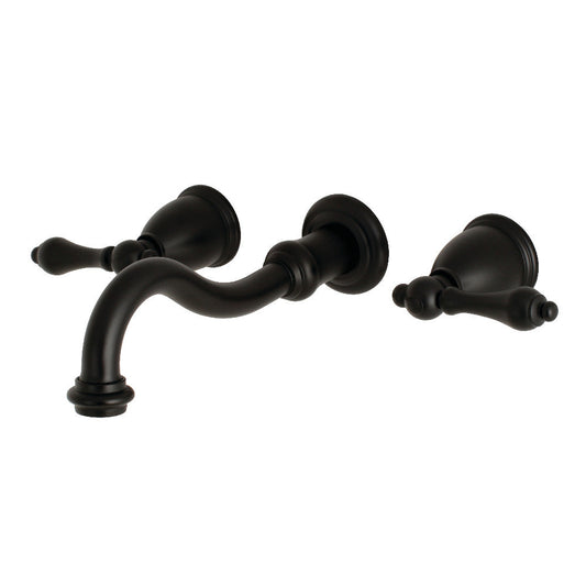 Vintage Wall-Mount Bathroom Faucet in Matte Black