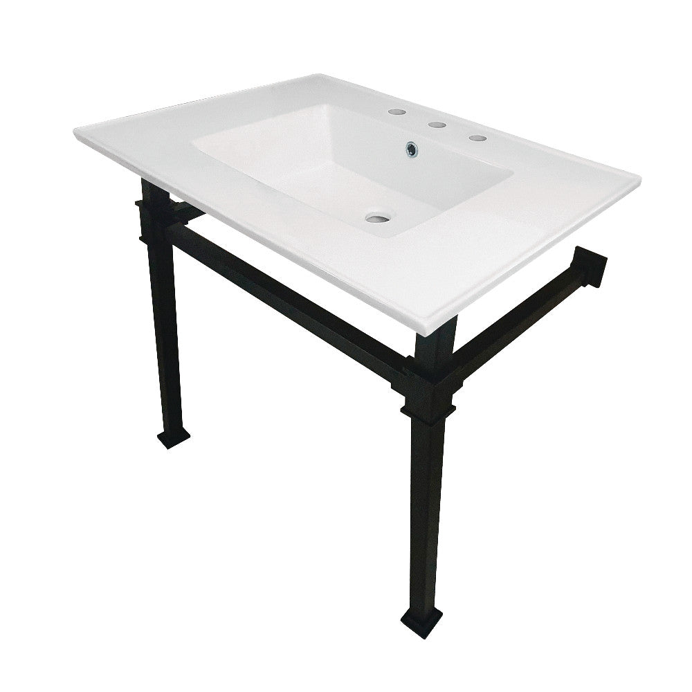 Monarch 31.13 Inch Console Sink in White