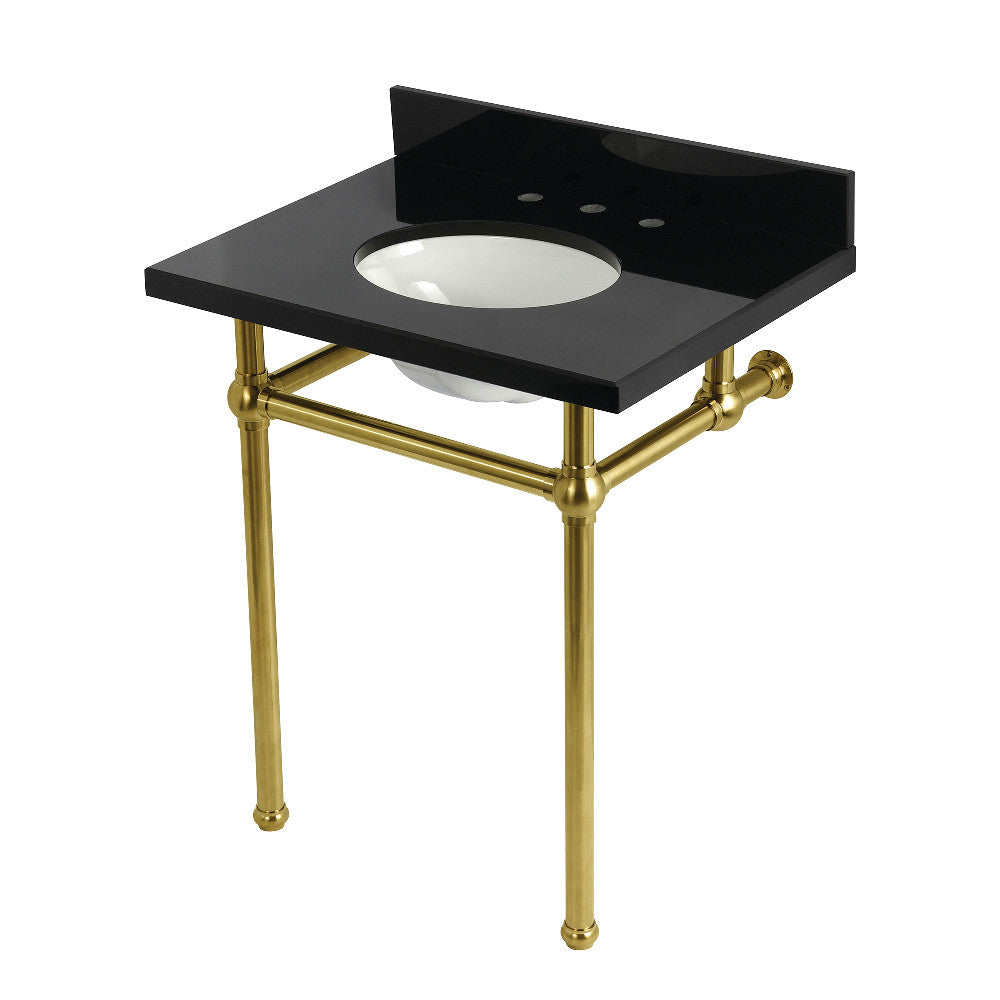 Templeton 30 Inch Console Sink in Brushed Brass
