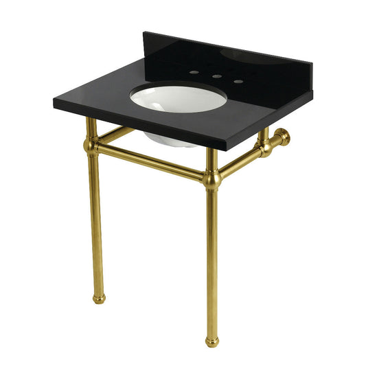 Templeton 30 Inch Console Sink in Brushed Brass