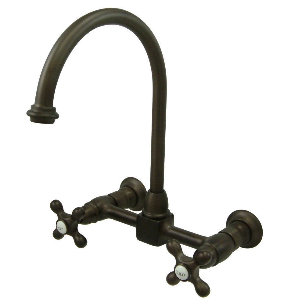 Restoration Wall Mount Kitchen Faucet in Oil Rubbed Bronze