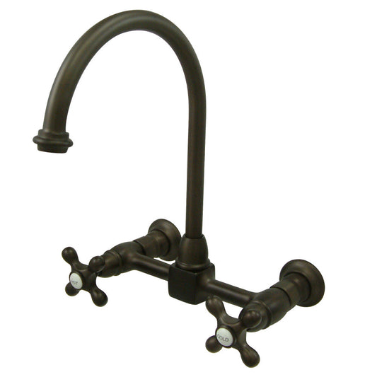 Restoration Wall Mount Kitchen Faucet in Oil Rubbed Bronze