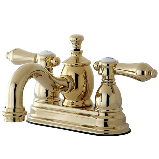Heirloom 4 Inch Centerset Bathroom Faucet in Polished Brass