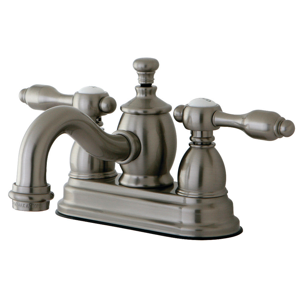 Tudor 4 Inch Centerset Bathroom Faucet in Brushed Nickel