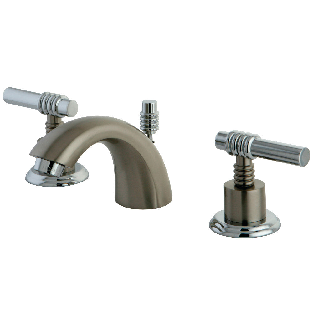 Mini-Widespread Bathroom Faucet in Brushed Nickel/Polished Chrome