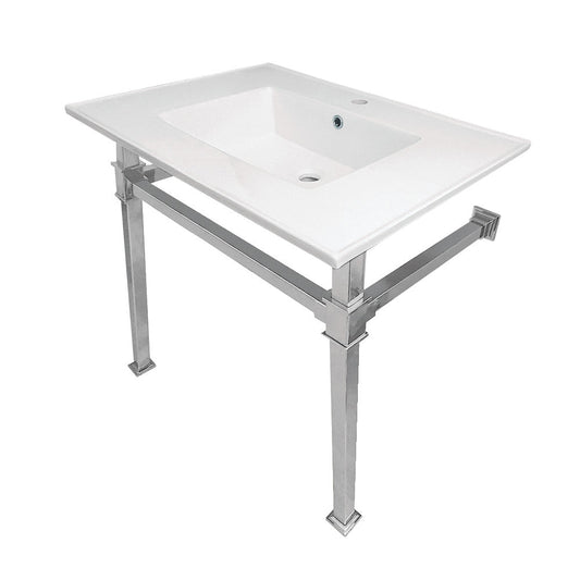 Monarch 31.13 Inch Console Sink in White