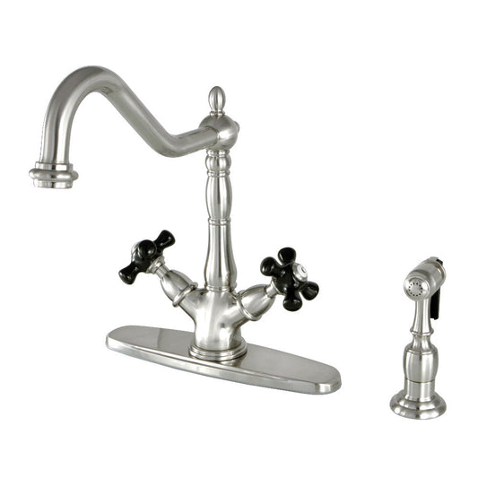 Duchess Two Handle Single-Hole Kitchen Faucet in Brushed Nickel