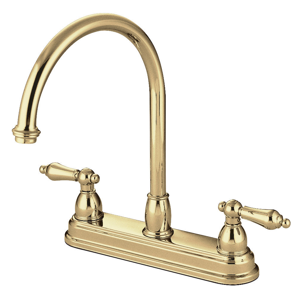 Restoration Centerset Kitchen Faucet in Polished Brass