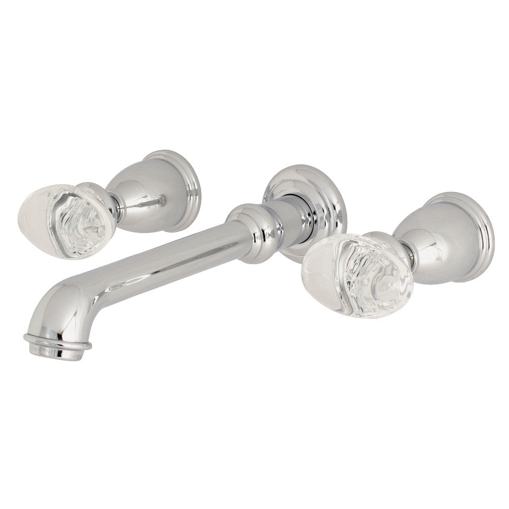 Krystal Onyx Wall-Mount Bathroom Faucet in Polished Chrome