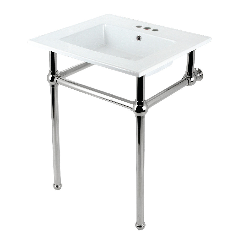 Templeton 25.19 Inch Console Sink in White