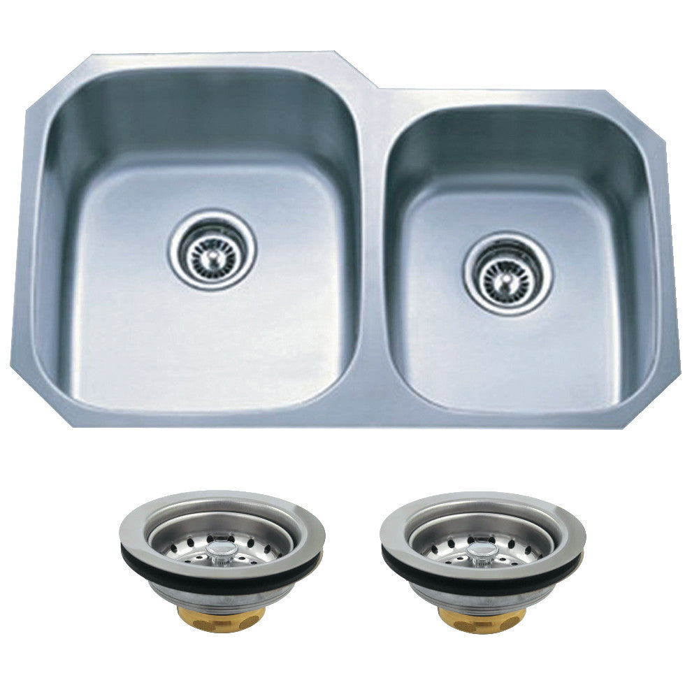 Loft 31.75 Inch Undermount Kitchen Sink in Brushed Stainless