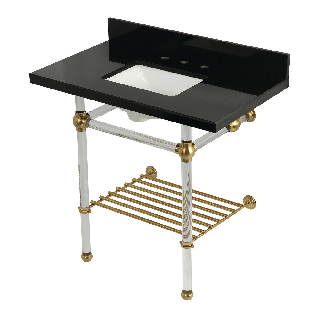 Templeton 36 Inch Console Sink in Brushed Brass