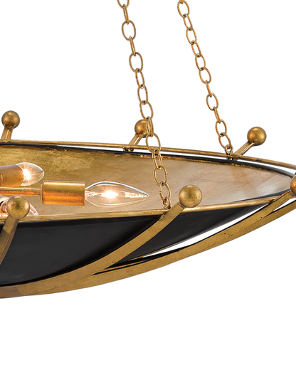 Fontaine Black & Gold Chandelier