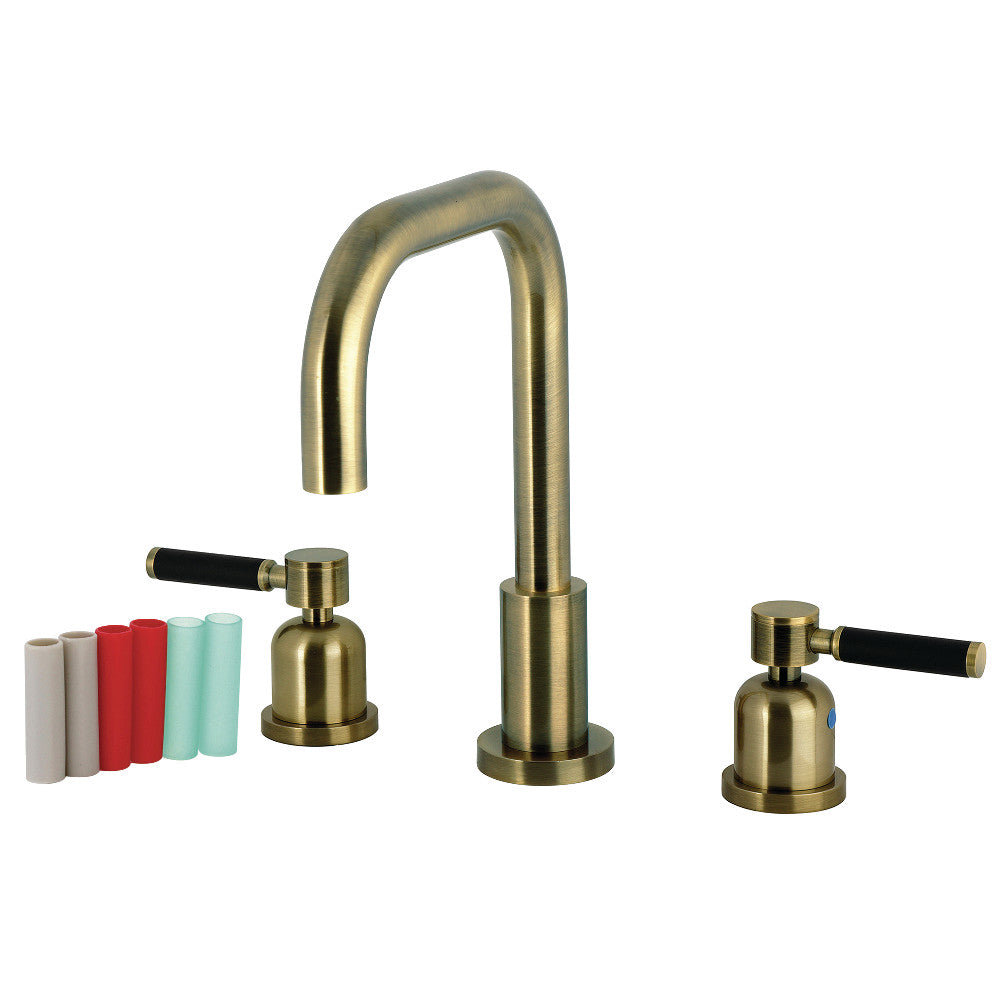 Kaiser Widespread Bathroom Faucet in Antique Brass