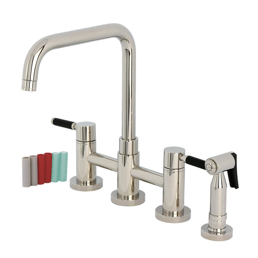 Kaiser Bridge Kitchen Faucet in Polished Nickel