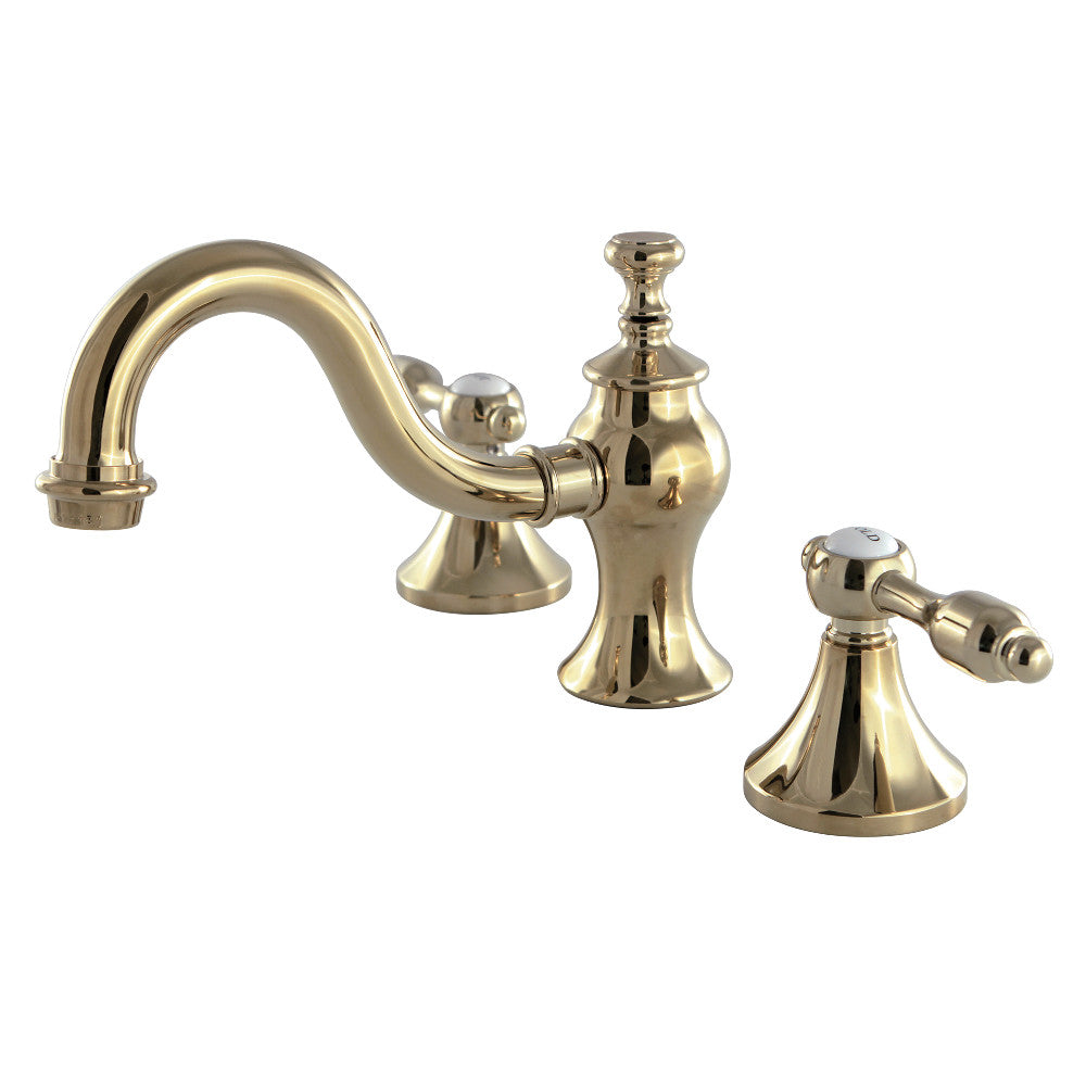 Tudor Widespread Bathroom Faucet in Polished Brass