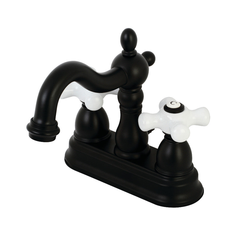 Heritage 4 Inch Centerset Bathroom Faucet in Matte Black