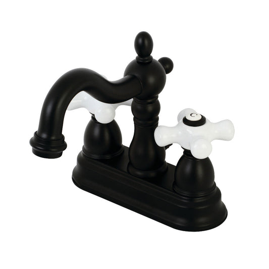 Heritage 4 Inch Centerset Bathroom Faucet in Matte Black