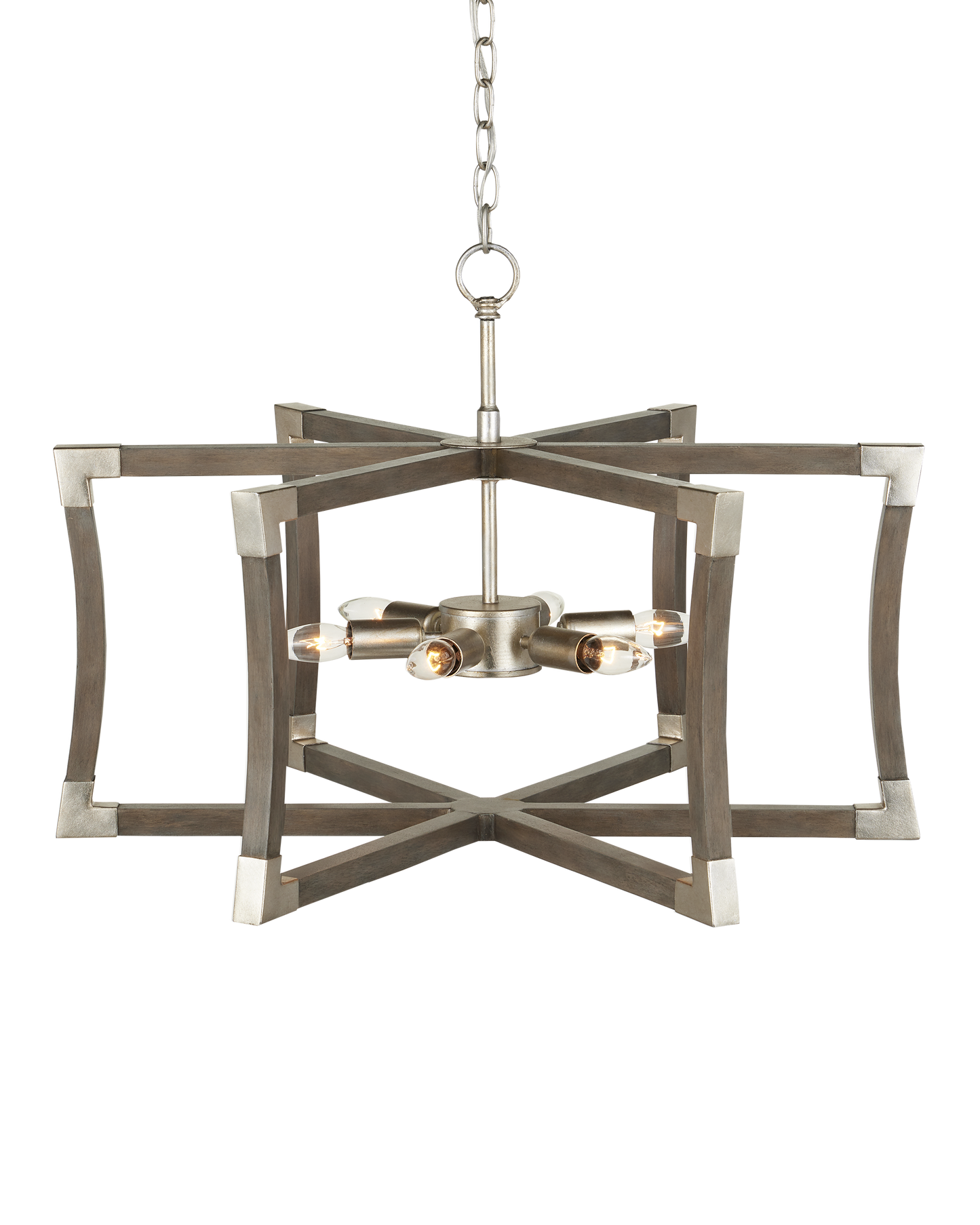 Bastian Small Gray Semi-Flush Mount