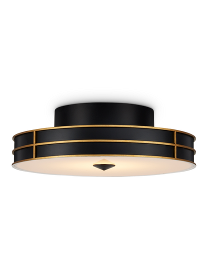 Fielding Black Flush Mount