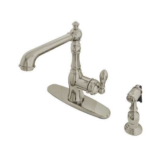 American Classic One Handle Kitchen Faucet in Brushed Nickel