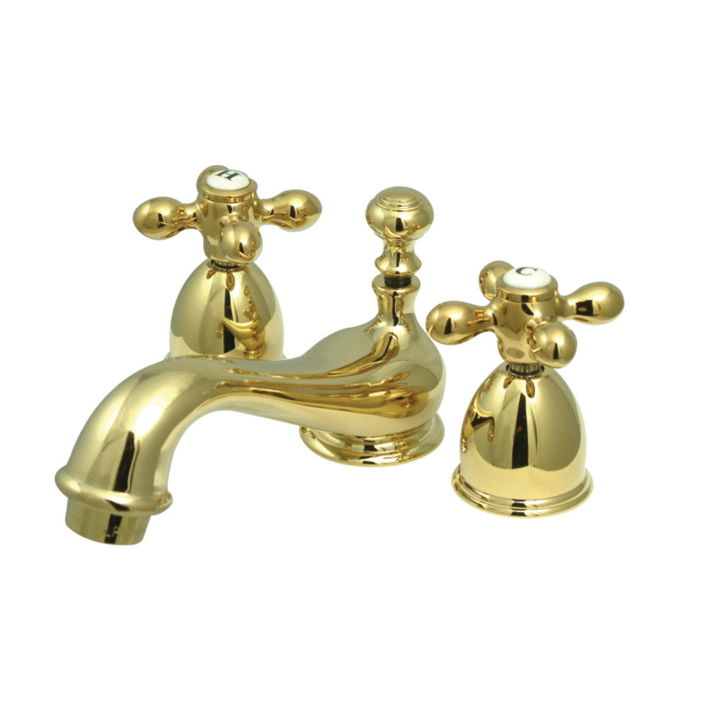 Restoration Mini-Widespread Bathroom Faucet in Polished Brass