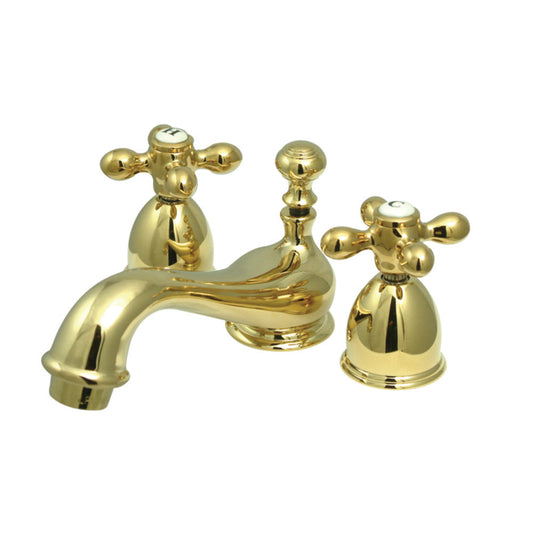 Restoration Mini-Widespread Bathroom Faucet in Polished Brass