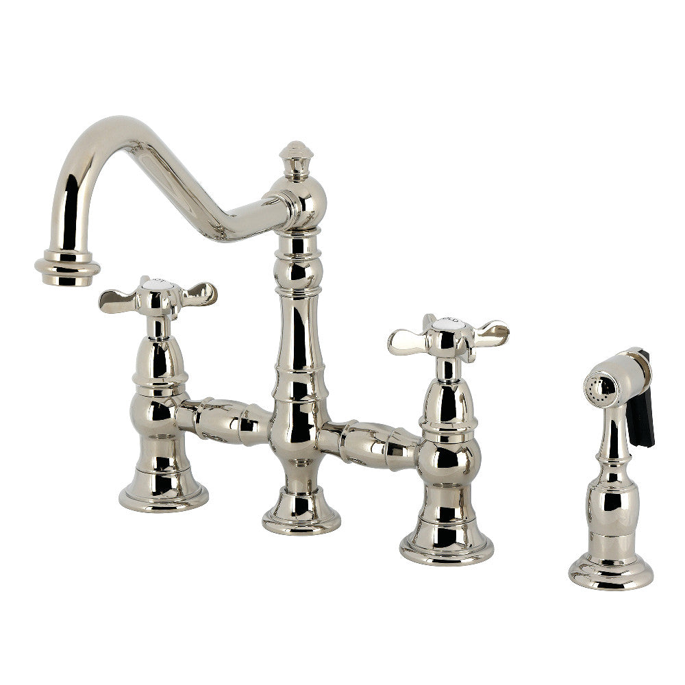 Essex Bridge Kitchen Faucet in Polished Nickel