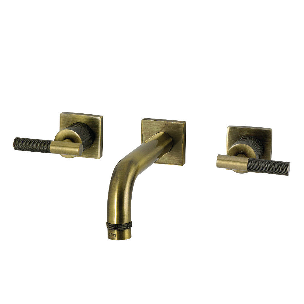 Convergent Wall-Mount Bathroom Faucet in Antique Brass