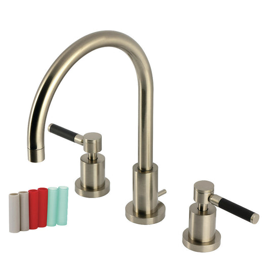 Kaiser Widespread Bathroom Faucet in Brushed Nickel