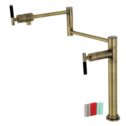 Kaiser Pot Filler Faucet in Antique Brass