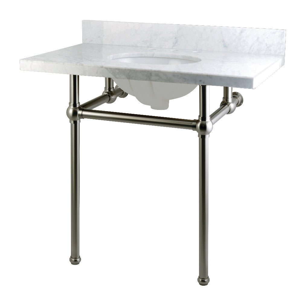 Templeton 36 Inch Console Sink in Carrara Marble