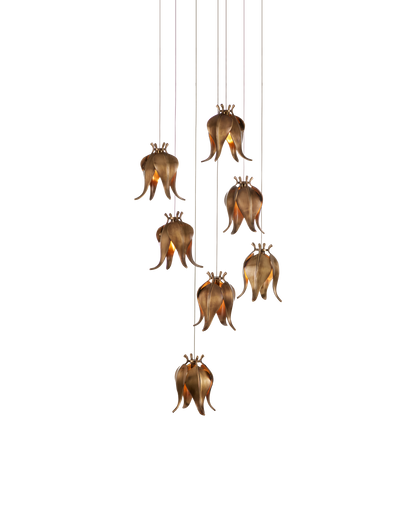 Iota 7-Light Round Multi-Drop Pendant