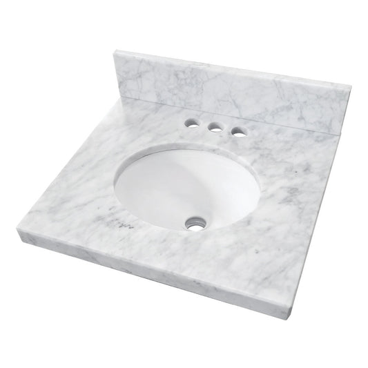 Fredrickson 19 Inch Vanity Sink Top in Carrara White